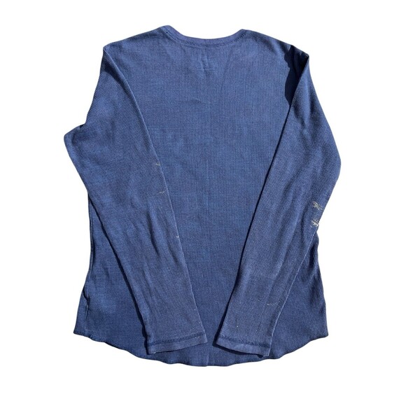 Vtg Y2K Long Sleeve Thermal T-Shirt Eagle Lightning Graphic Grunge Skate Sz L - Picture 9 of 9